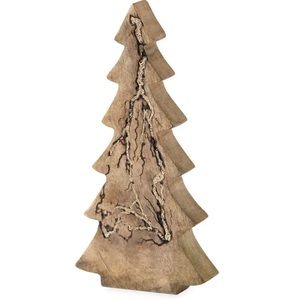 Wood Trees With Gold Glitter Inlay Collection